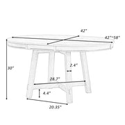 Farmhouse Round Extendable Dining Table