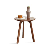 Natural Solid Oak Wood Round End Table