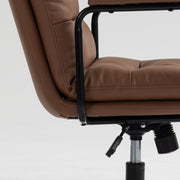 Mid Back PU Leather Home Office Chair