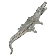 Ambrose Diamond Encrusted Chrome Plated Crocodile