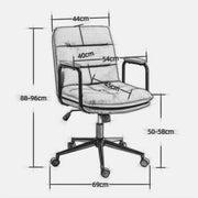 Mid Back PU Leather Home Office Chair