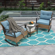 Outdoor Rocking Rattan Set
