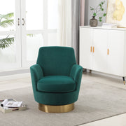 Green Velvet Swivel Barrel Chair