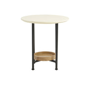 White/Natural End Table