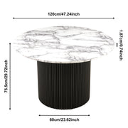 47 Inch Round Dining Table for 4