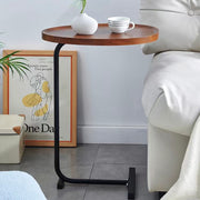 2-Pieces Brown C-shaped Side Table