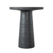 Black Round Side Table with Pedestal Base