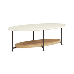 Monte Oval White/Natural Coffee Table