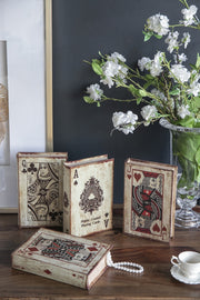Set of 4 Decorative Card Vintage Faux Books