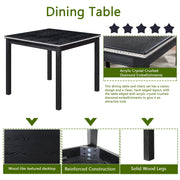 5 Piece Wooden Dining Table Set