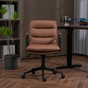 Mid Back PU Leather Home Office Chair