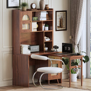 Computer Desk with 90 Degree Rotating Desktop