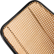 Set of Black Rattan Dining Chairs