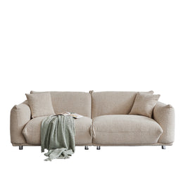 Oversized Loveseat Sofa for Living Room, Sherpa Sofa with Metal Legs