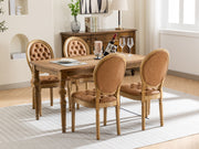 Set of 2 French Style Solid Wood Antique Dining Chairs