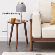 Solid Oak Wood Side Table