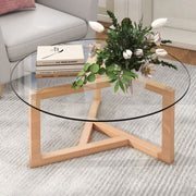 Round Glass Modern Coffee Table