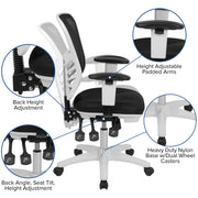 Mid-Back Mesh Swivel Office Chair with Adjustable Arms