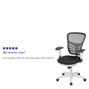 Mid-Back Mesh Swivel Office Chair with Adjustable Arms
