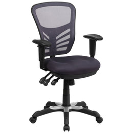 Mid-Back Mesh Swivel Office Chair with Adjustable Arms