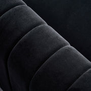 Modern Velvet Sofa in Black