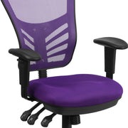 Mid-Back Mesh Swivel Office Chair with Adjustable Arms