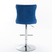 Set of 2  Swivel Velvet Barstools
