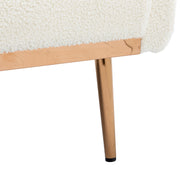 Velvet Accent loveseat sofa with metal feet