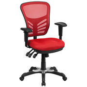 Mid-Back Mesh Swivel Office Chair with Adjustable Arms