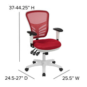 Mid-Back Mesh Swivel Office Chair with Adjustable Arms