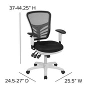 Mid-Back Mesh Swivel Office Chair with Adjustable Arms