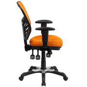 Mid-Back Mesh Swivel Office Chair with Adjustable Arms