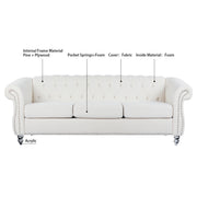 Rolled Arm Chesterfield 3 Seater Sofa