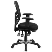 Mid-Back Mesh Swivel Office Chair with Adjustable Arms
