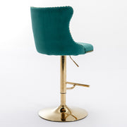 Golden Swivel Velvet Barstools
