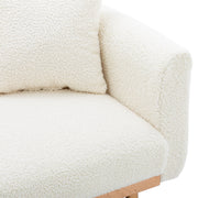 Velvet Accent loveseat sofa with metal feet