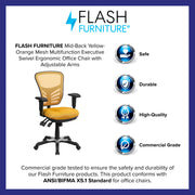 Mid-Back Mesh Swivel Office Chair with Adjustable Arms