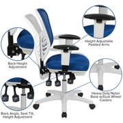 Mid-Back Mesh Swivel Office Chair with Adjustable Arms