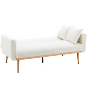 Velvet Accent loveseat sofa with metal feet