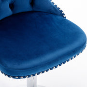 Set of 2  Swivel Velvet Barstools