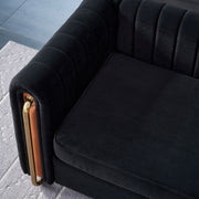 Modern Velvet Sofa in Black