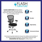 Mid-Back Mesh Swivel Office Chair with Adjustable Arms