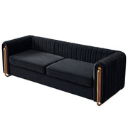 Modern Velvet Sofa in Black